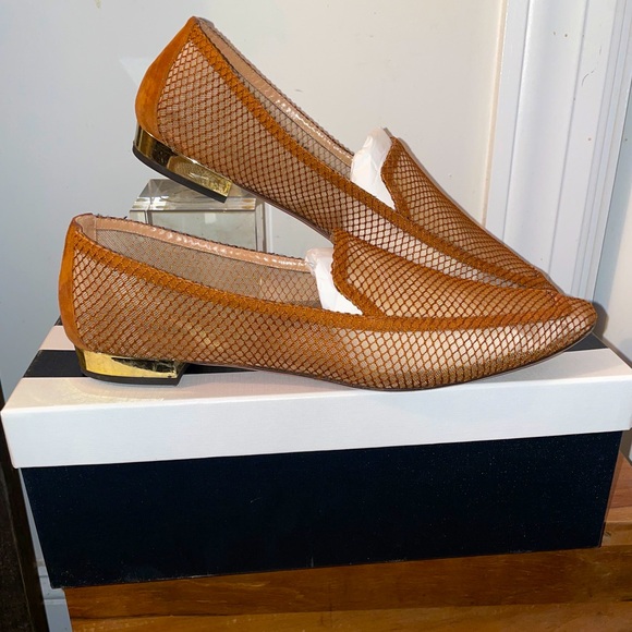 🦄 AQUAZZURA DALIA MOCASSIN SUGAR ALMOND SZ 39 - Picture 1 of 10